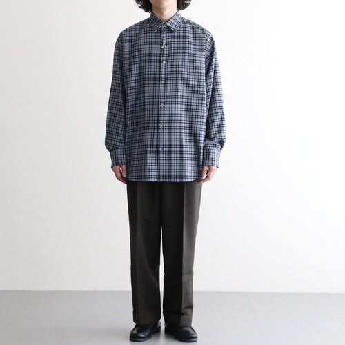 DOUBLE PLEATED SEMI EASY TROUSERS #D.OLIVE [A26C15PT01C]
