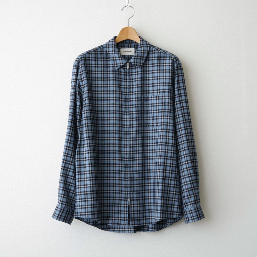 ZIP SHIRT #BLUE CHECK [A26C17SH03C]