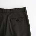 FLAT FRONT WIDE TROUSERS #DARK SAGE [A26C07PT03C]