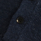 WASHED HIGH COUNT LINEN POLO #NAVY [BN-25SM-023]