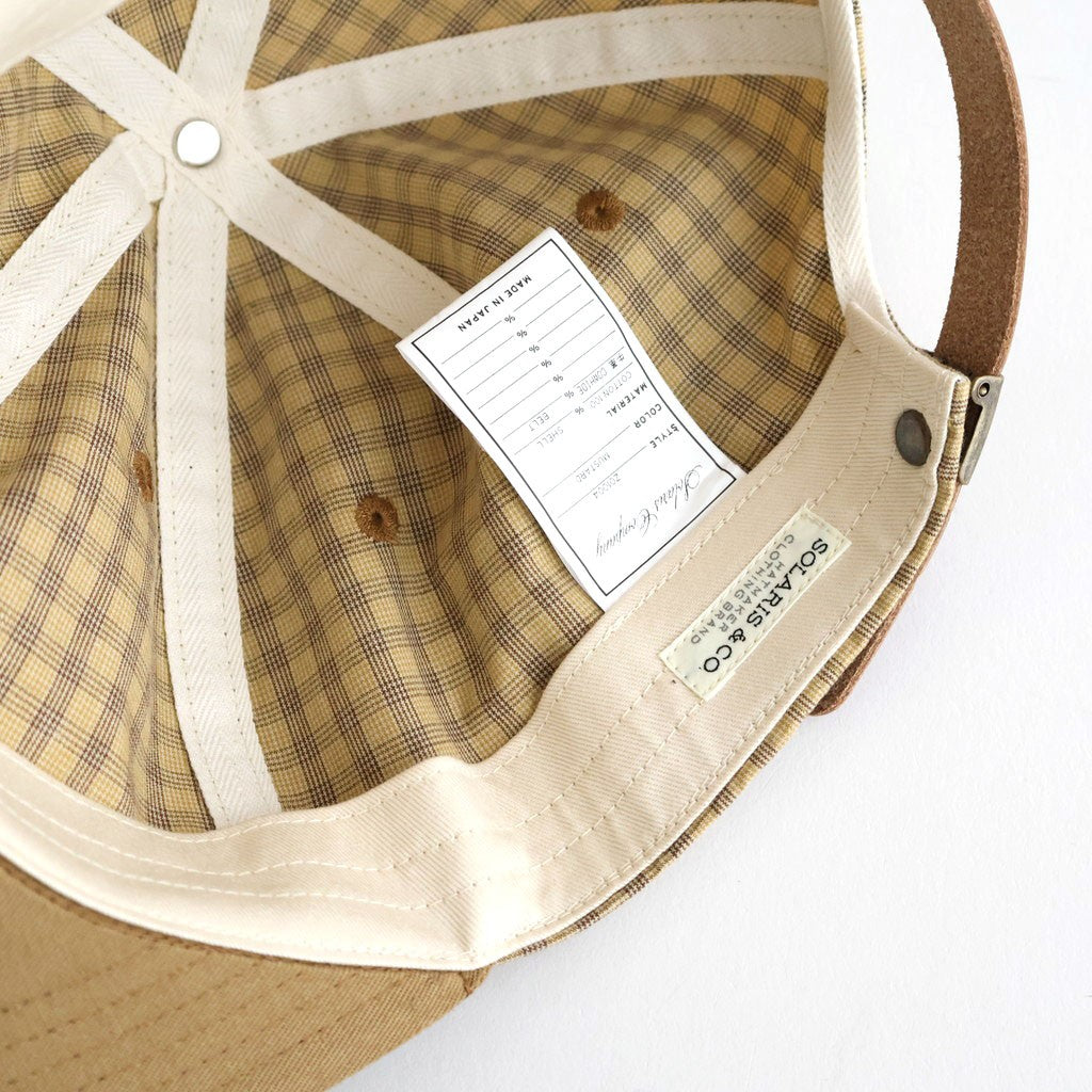 MADRAS CHECK CAP - DANNYBOY #MUSTARD [Z01004]