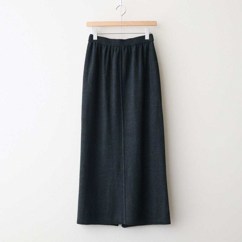 Cotton Linen Poly Pencel Skirt #Charcoal [NEP-SS2632]