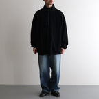 Co/Silk Nep Harf-Zip #BlackNavy [BHS24F038Si]