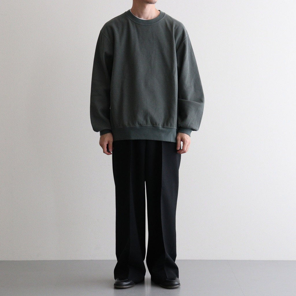 FLAT FRONT WIDE TROUSERS #BLACK [A26C07PT03C]