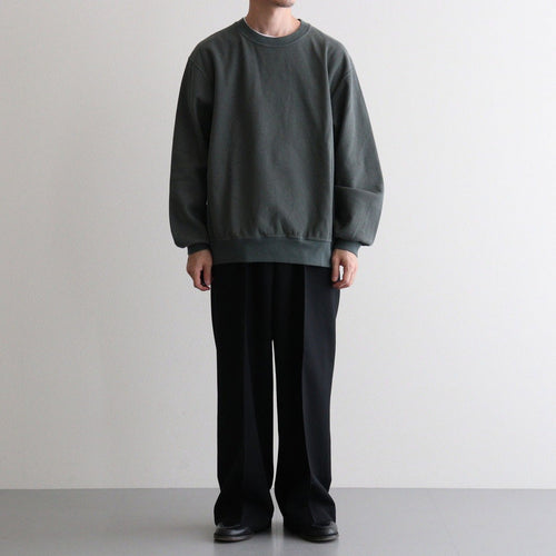 FLAT FRONT WIDE TROUSERS #BLACK [A26C07PT03C]