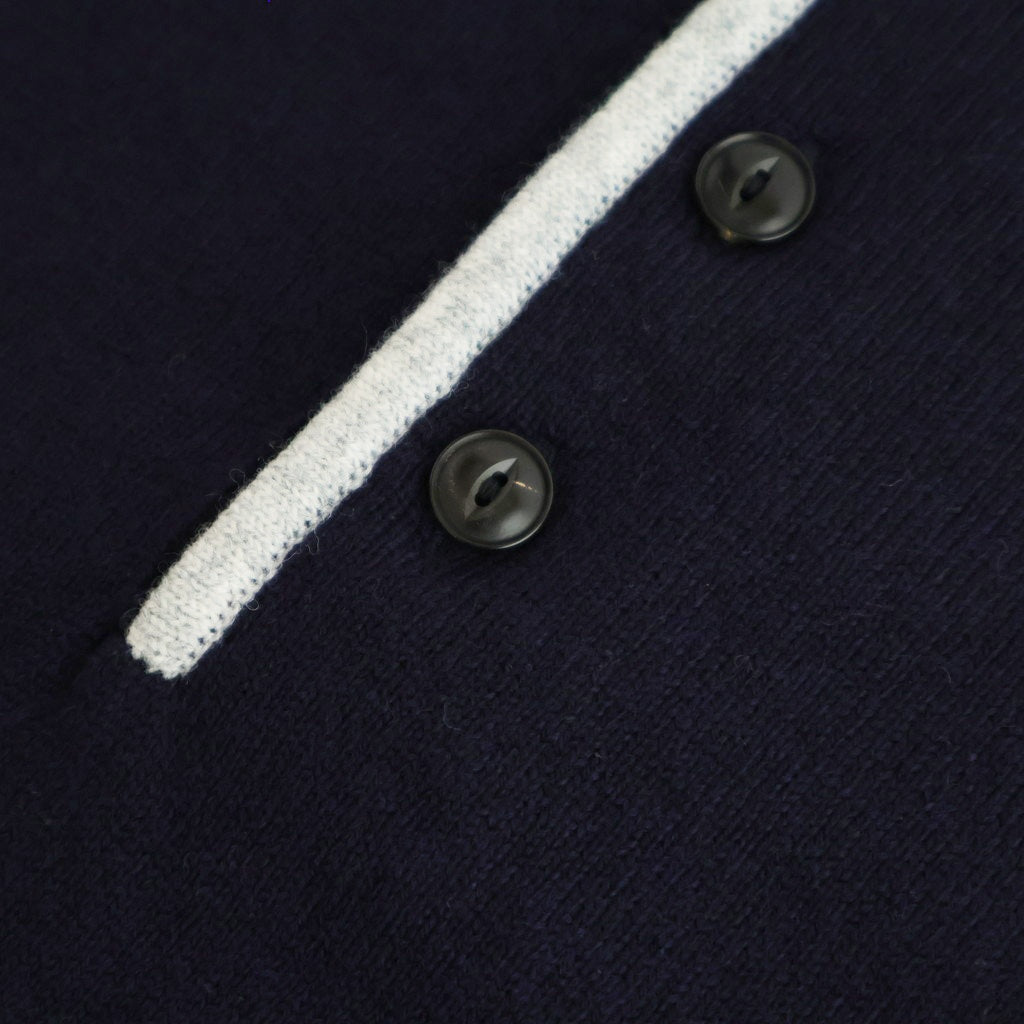 Cashmere Henleyneck - Diffusion Exclusive #Navy×Lt.Gray [NEP-AW2520B]