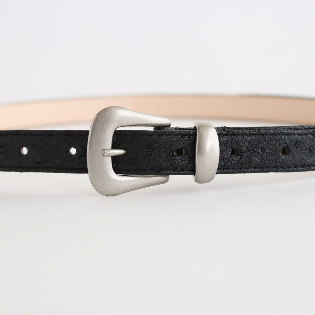 NARROW WESTERN BELT #BLACK [AC-11-C-OSTRICH-4]