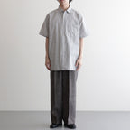 Regular Collar Wind S/S Shirt #Gray [S26SG088]