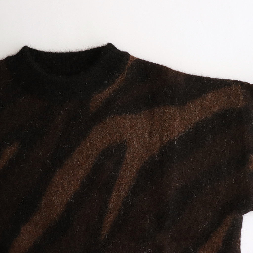 BIAS ZEBRA PATTERN JUMPER #NATURAL BROWN MIX [A24C20SW02C]