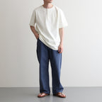 TUBE TEE (Henry-Neck) #RAW WHITE [251OJ-CT05]