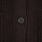 SOLID WOOL RIB POLO CARDIGAN #ROSEWOOD [BN-26FL-032]