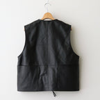 WORK VEST #BLACK [V-09-C-COW-4]