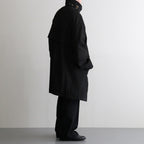 DOUBLE BREASTED HALF COAT #BLACK [SH-60-C-NUBCK-3]