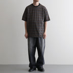 CREW NECK TEE #BEIGE BORDER [M26A12CS02B]