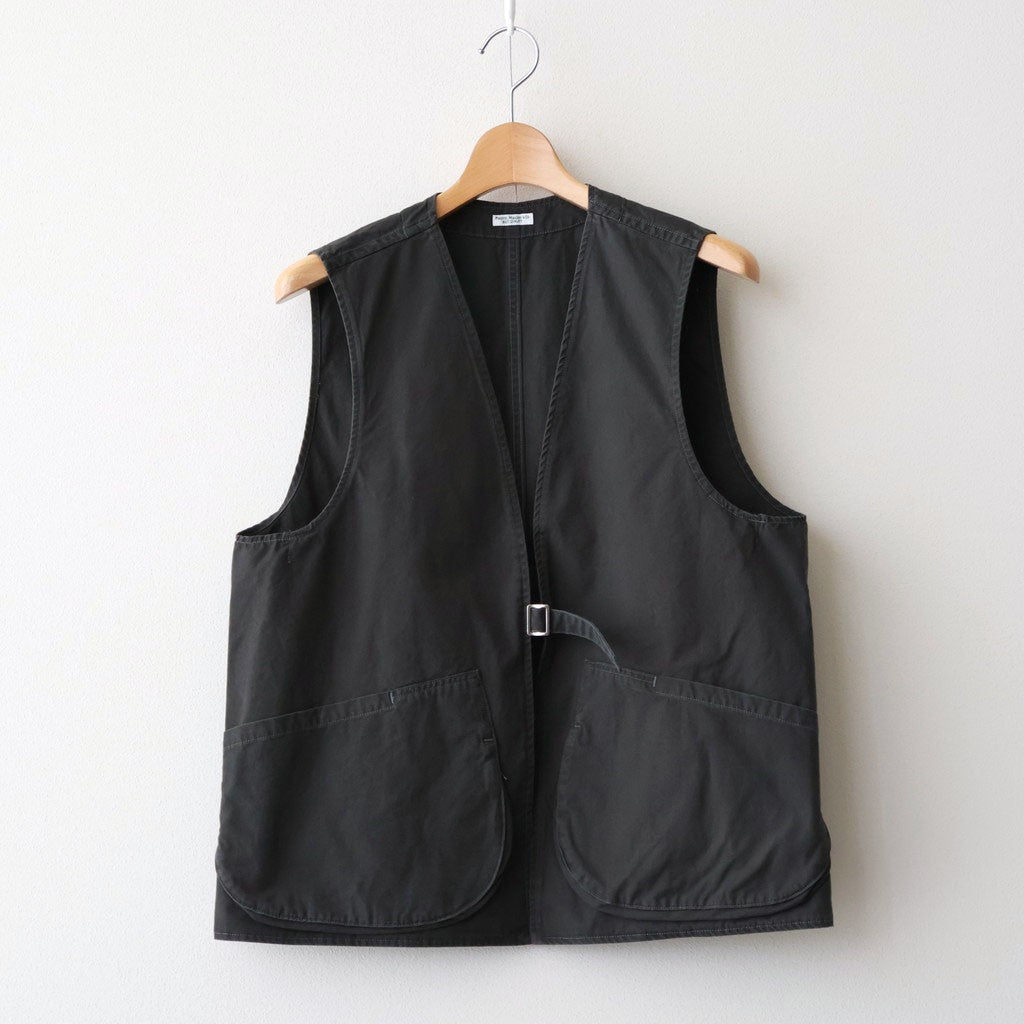 POPLIN CLOTH HUNTING VEST #FADED CHARCOAL [PMAV-VT01] - Diffusion