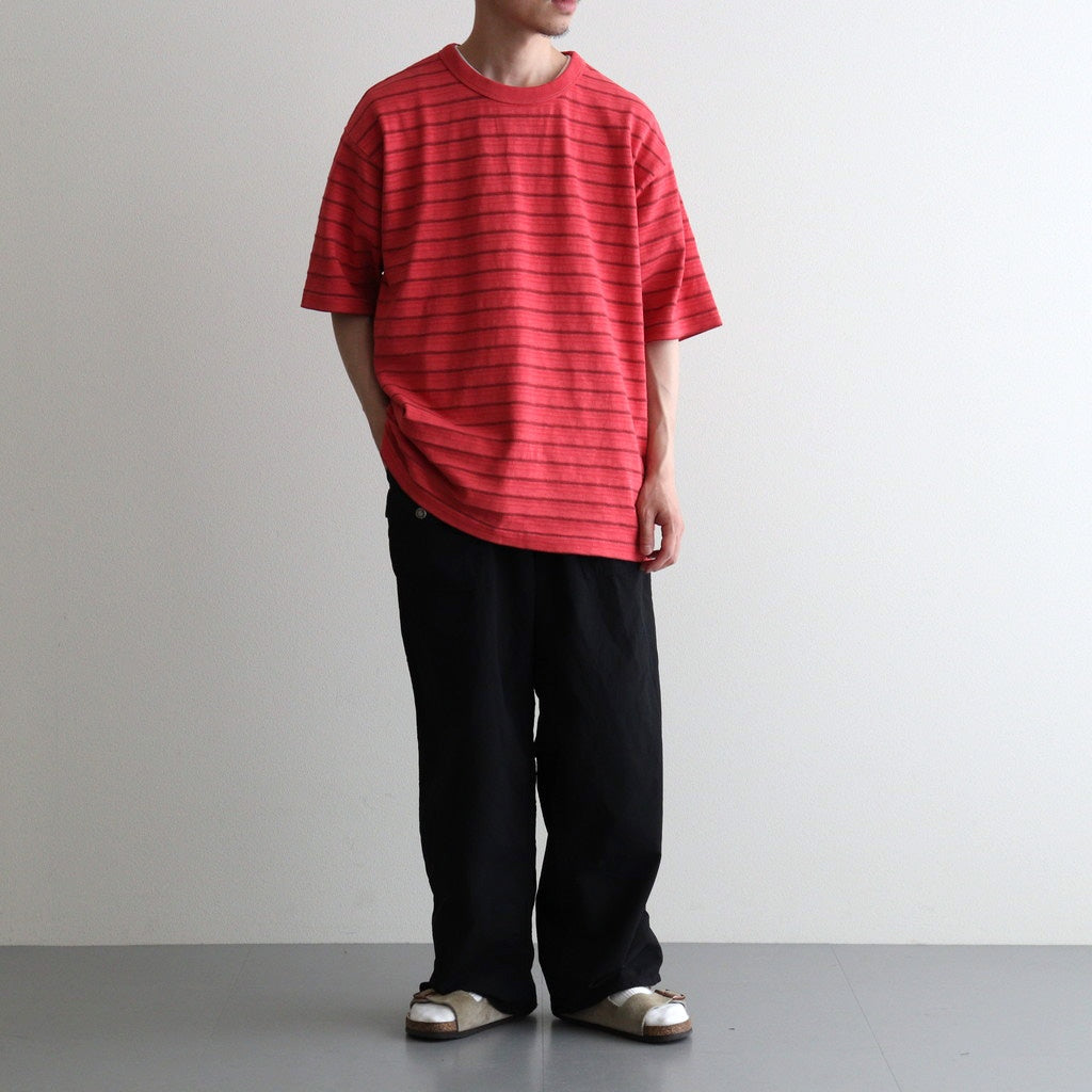 Garment Dyed Jacquard Field Tee #Red [N26SH039]