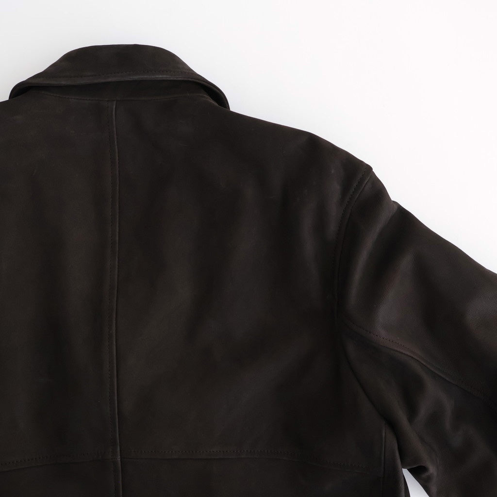 DOUBLE BREASTED JKT #BROWN [SH-62-C-NUBCK-4]