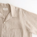 NEW OPEN COLLAR S/S SHIRT #TAUPE [A26B05SH01B]