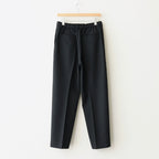 FLAT TAPERED TROUSERS #BLACK [A25C06PT01C]