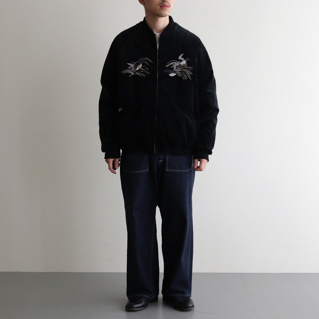 FADED VELVET SOUVENIR JACKET #GRAPHITE [242OJ-JK15]