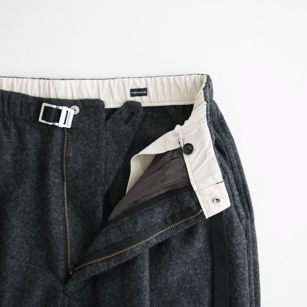 Wool Nylon Melton Pants #Charcoal [S26FC053]