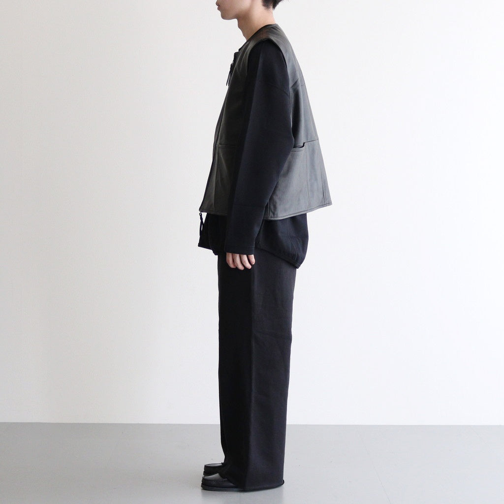 WORK VEST #BLACK [V-09-C-COW-4]