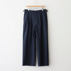 TWO TUCK MILITARY TROUSERS #NAVY STRIPE [M25C07PT01C]
