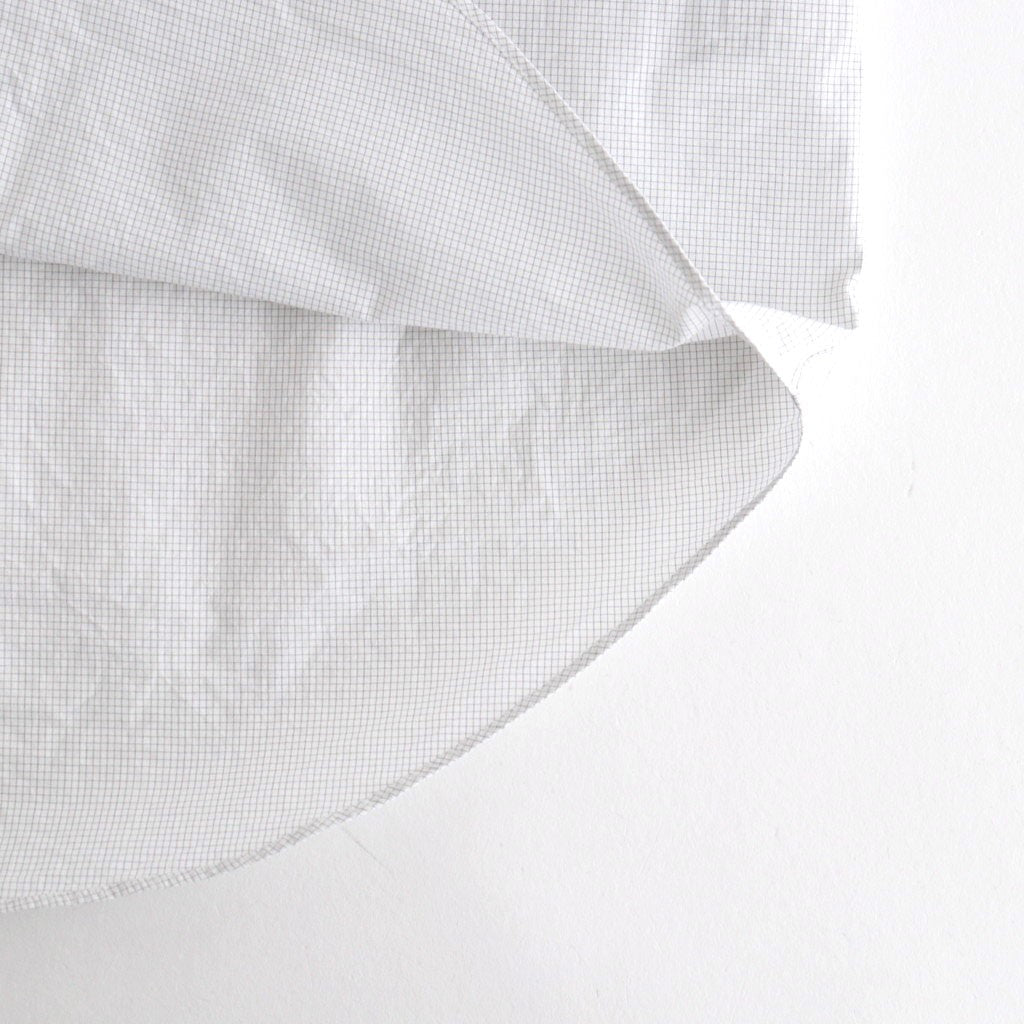 Cottton Silk Check Standard Shirt #White Check [NEP-SS2645]