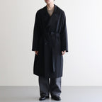 Wool Gabardine Trench Coat #BlackNavy [BHS25F006]