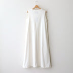 Cotton Jersey Sleeveless Flared Dress #Ivory [N25SF060]