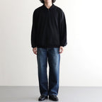 Co/Silk Nep Harf-zip P/O #Black [BHS25S037F26]