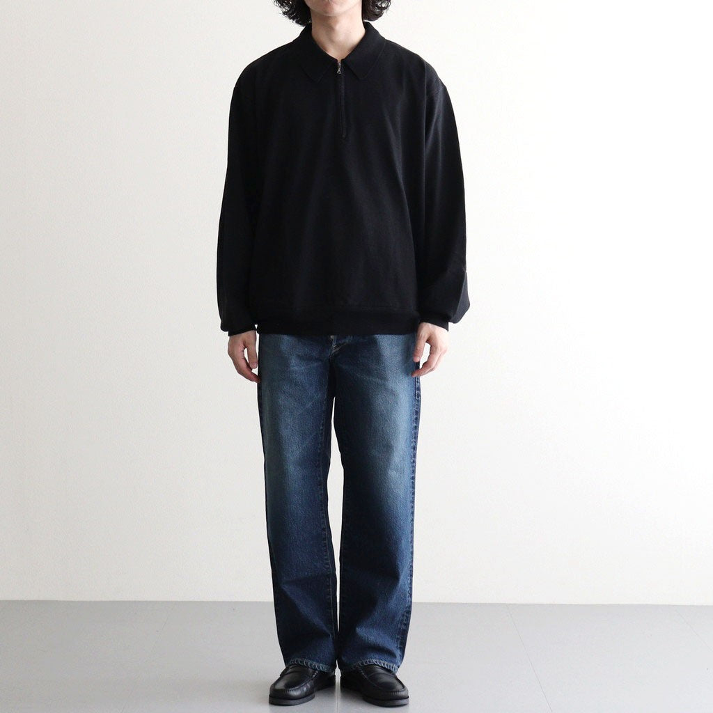 Co/Silk Nep Harf-zip P/O #Black [BHS25S037F26]