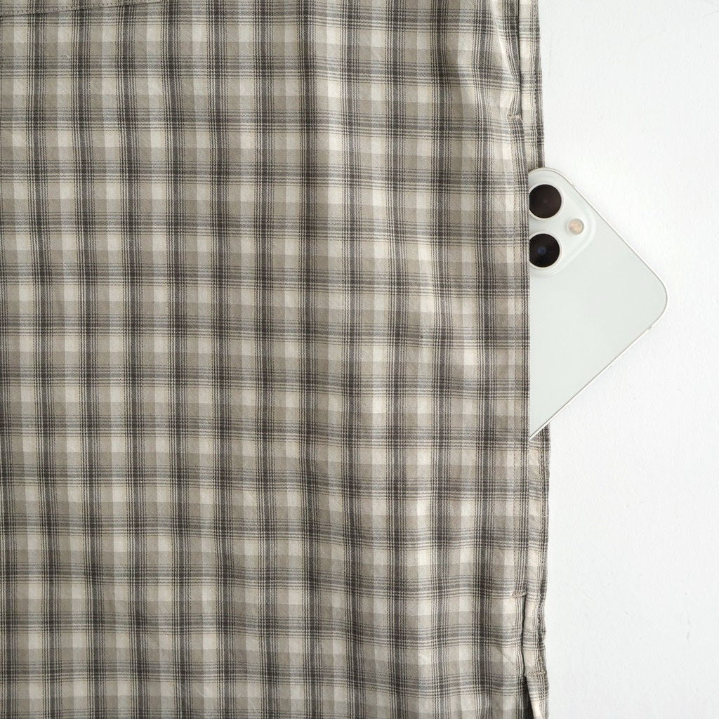 Organic Cotton Rambling Check Shirts #Beige check [6061-1601]