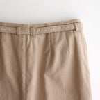 Cotton Serge Belted Skirt #LightBeige [BHSW25F7]