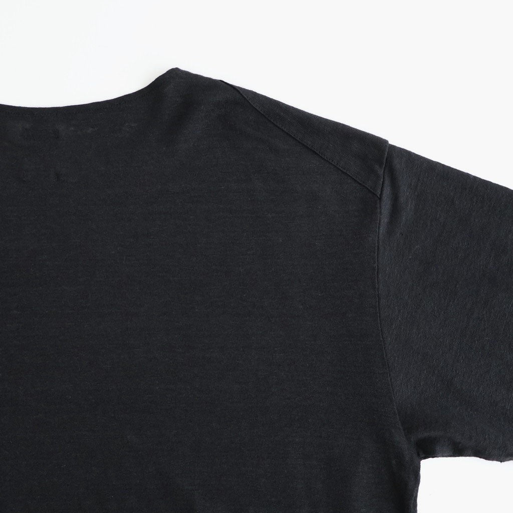 NORMANDY LINEN BASQUE SHIRT #BLACK [BN-26SM-072]