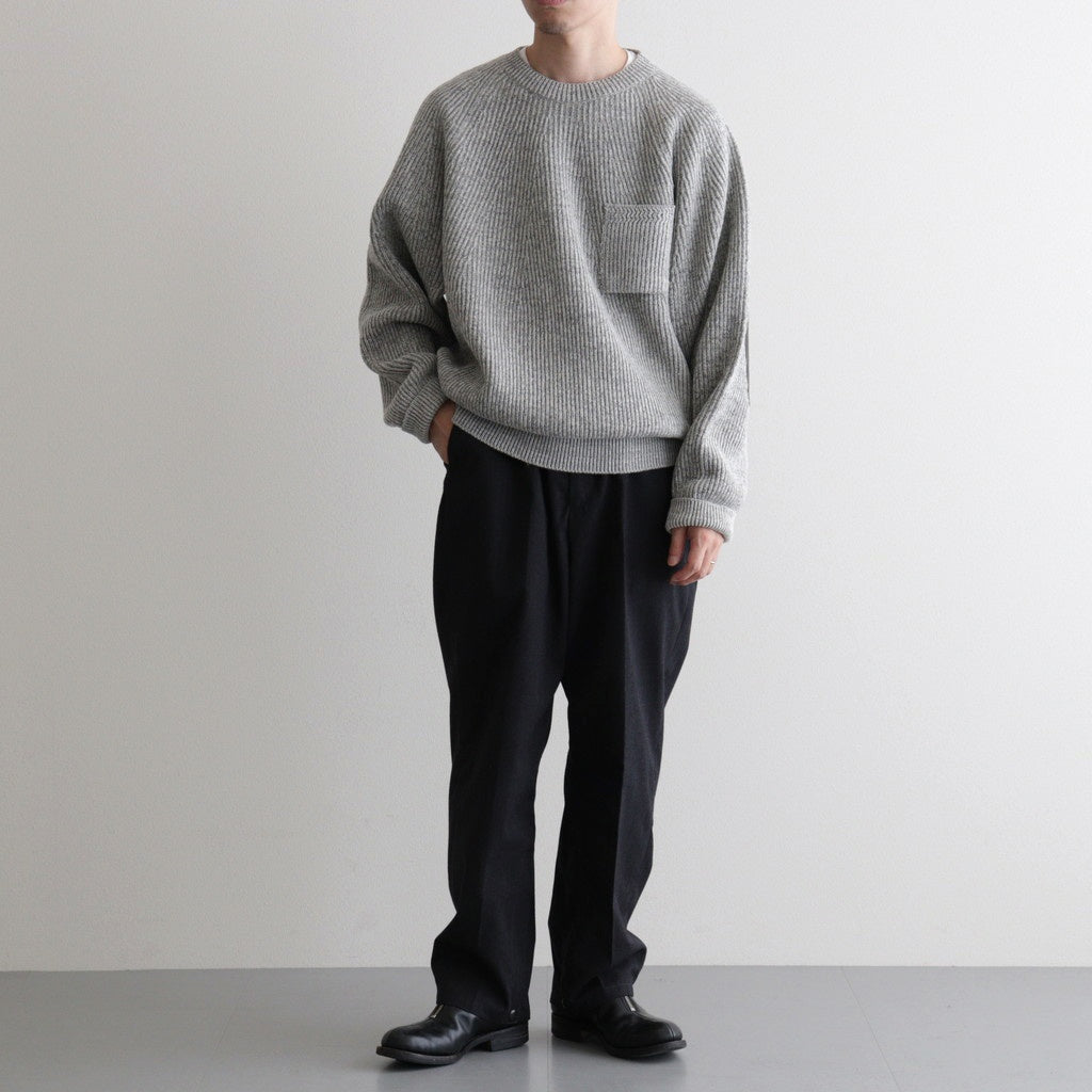 BLENDED KEMPI CREW-NECK SWEATER #PEWTER [252OJ-KN01]