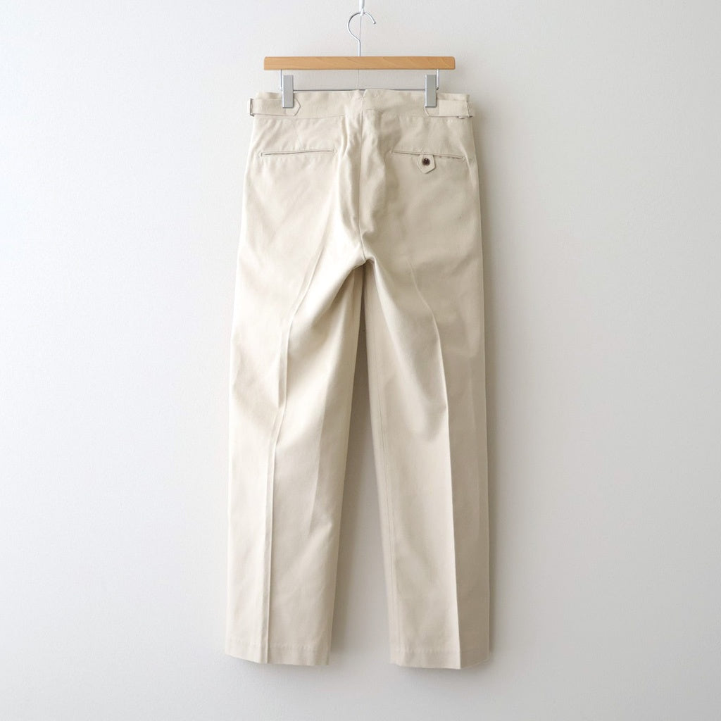 DOUBLE-PLEATED SMARTY TROUSER #BONE [252OJ-PT08]