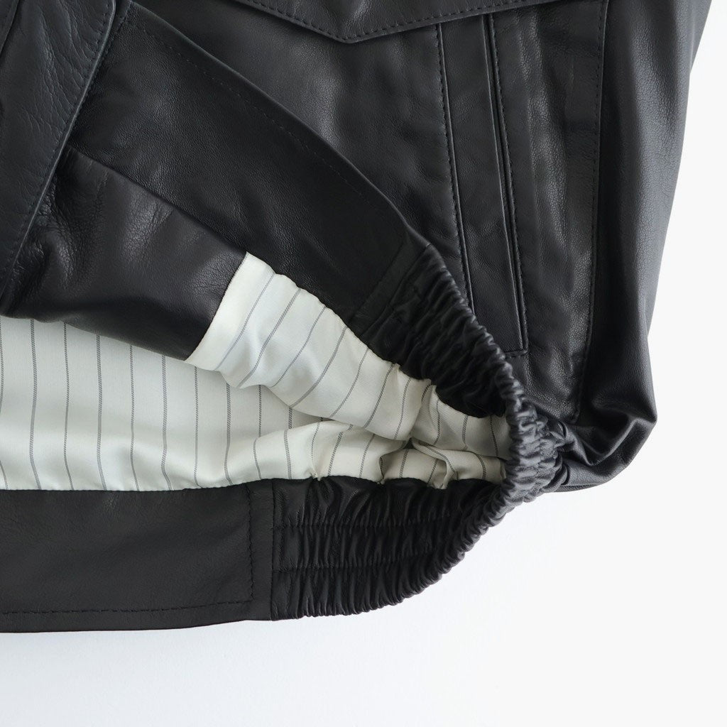 SHEEP LEATHER ZIP BZ #010 RED BLACK [17061 25004]