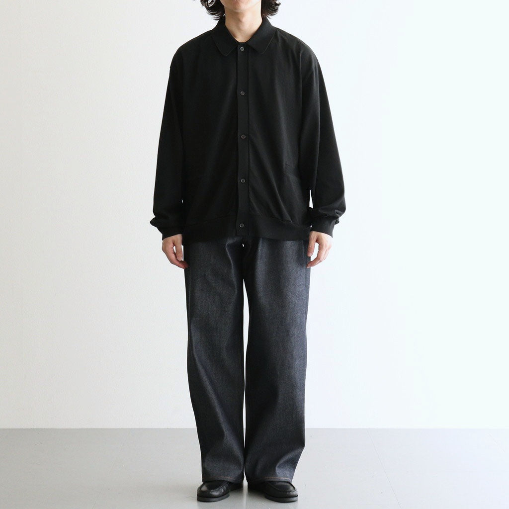 Classic Collared Cardigan #Black [bROOTS26F13]