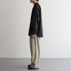 BAND COLLAR DRESS SHIRT #CHARCOAL [PM-LS02]