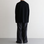 32G SMOOTH WOOL POLO HALF ZIP #BLACK [BN-25FM-021]