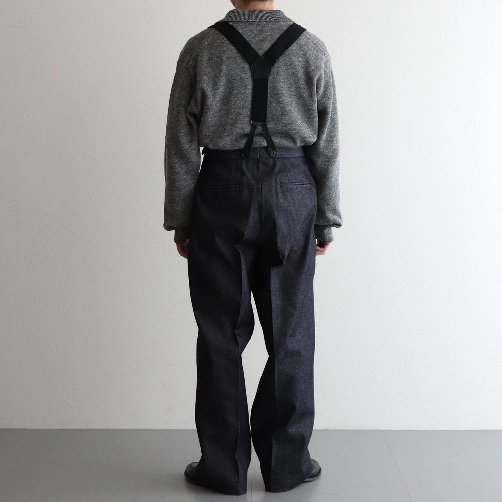 SOLIS COTTON TROUSERS - RIGID DENIM #INDIGO [HV501001]