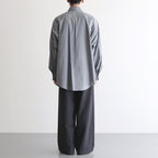 TWO TUCK MILITARY TROUSERS #CHARCOAL GRAY [M25C07PT01C]