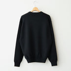 SOLID WOOL SMOOTH CREW NECK #BLACK [BN-26FM-056]