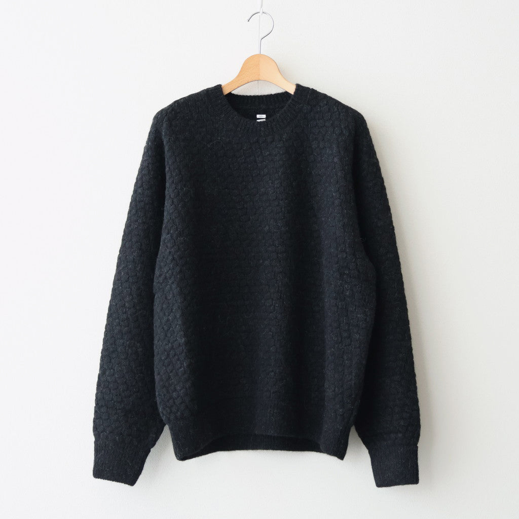 Baby Alpaca Knit P/O #MelangeBlack [BHS25F013]