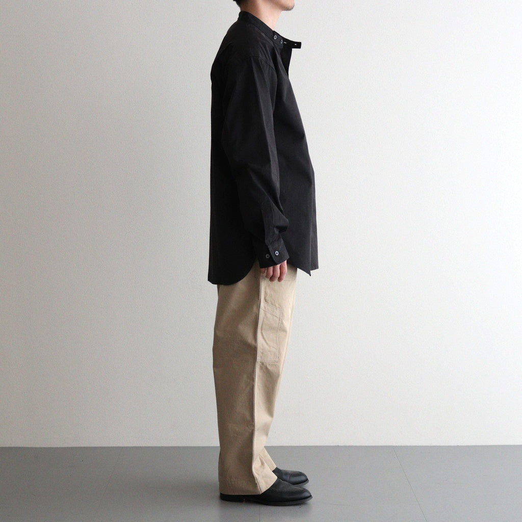 BAND COLLAR DRESS SHIRT #CHARCOAL [PM-LS02]
