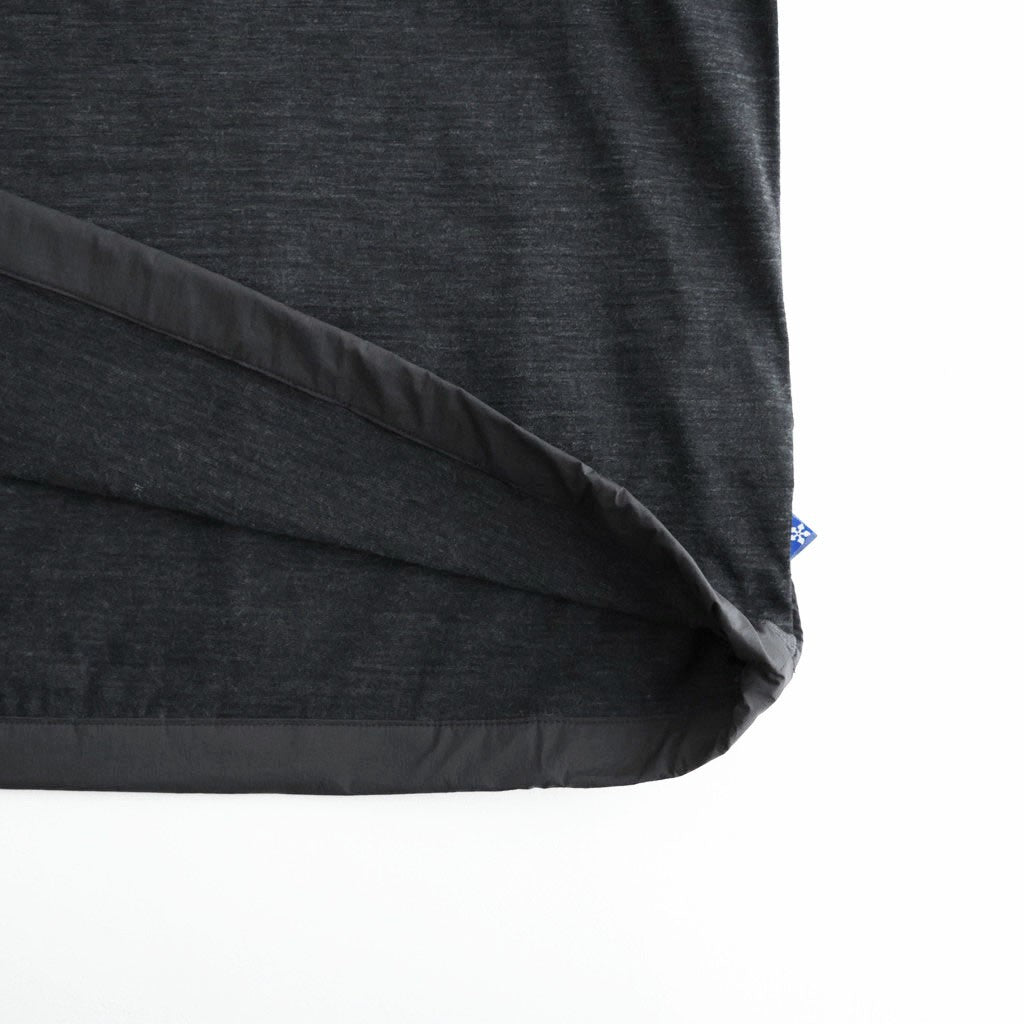 Light Merino Wool Half Zip Sweater #Charcoal Grey [6061-1202]