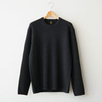SOLID WOOL RIB CREW NECK #CHARCOAL [BN-26FM-051]
