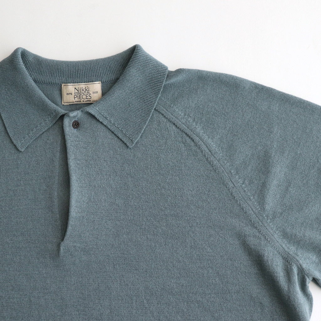 Washi Cotton Knit Polo Shirt #BLUE [NEP-SS2530M]