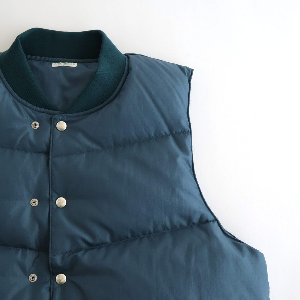 MOUNTAINEER DOWN VEST #CERULEAN [PMAU-VT01]